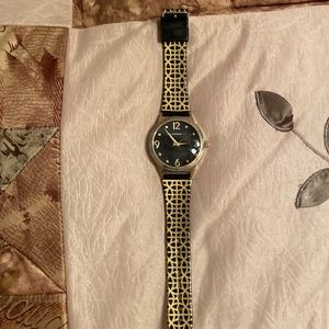 Average wrist with vinyl band watch